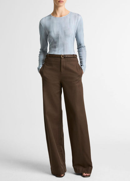 Washed Ombré Pima Cotton-Blend Long-Sleeve T-Shirt in Long Sleeve