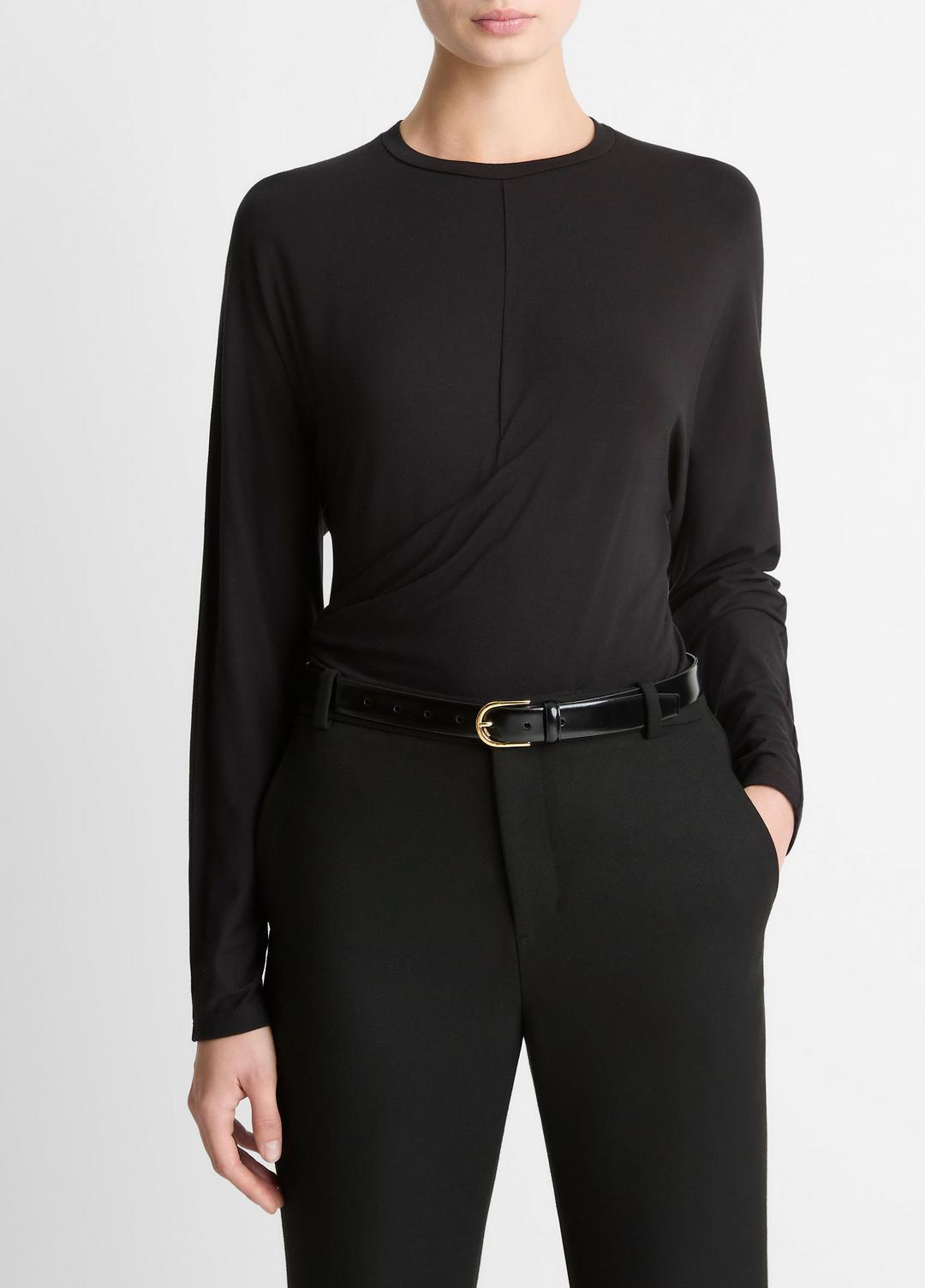 Fixed-Drape Long-Sleeve T-Shirt in Long Sleeve