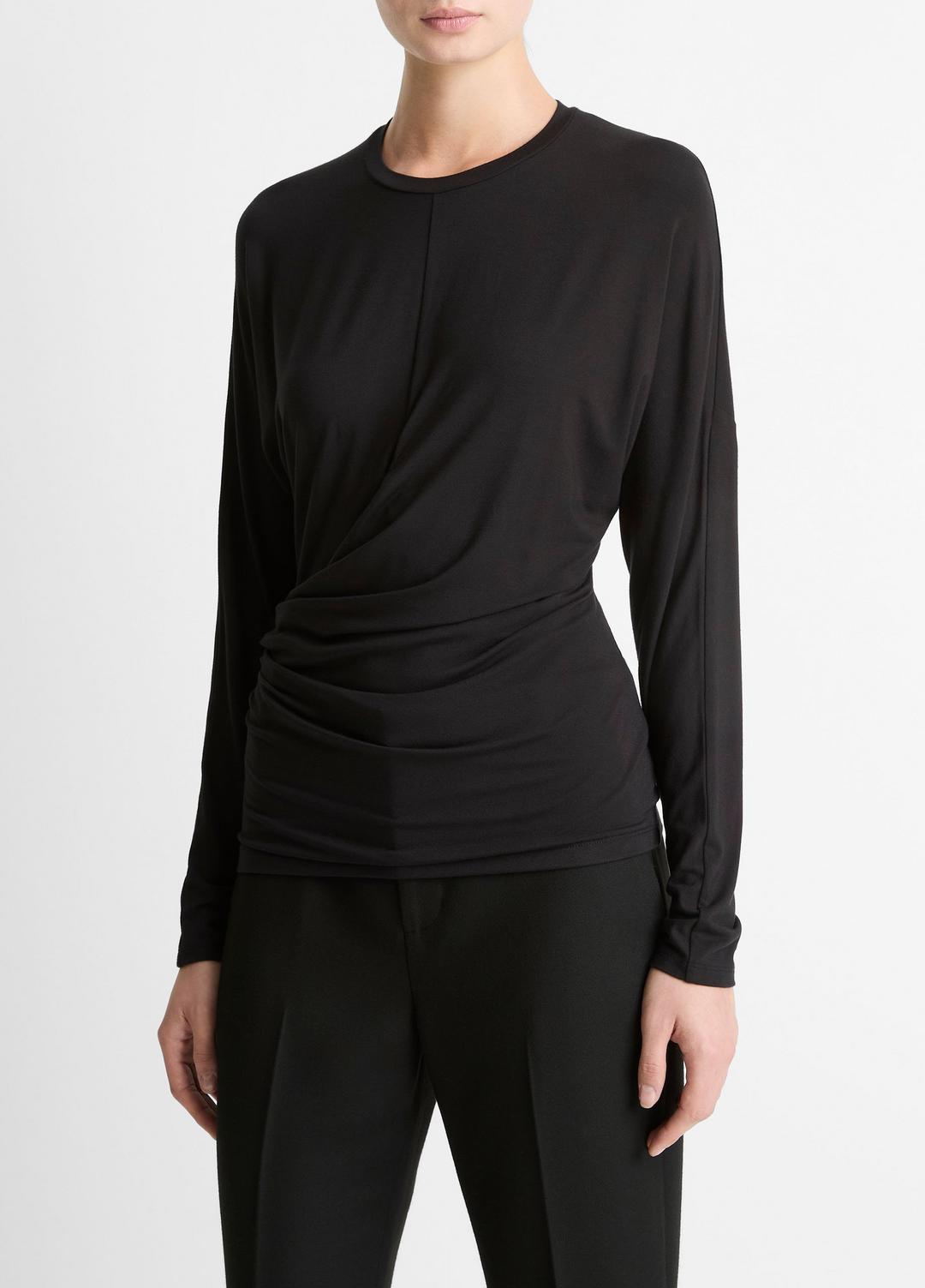 Fixed-Drape Long-Sleeve T-Shirt in Long Sleeve