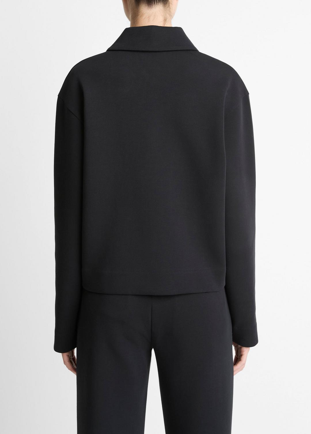 Cotton-Blend Half-Zip Pullover in Long Sleeve