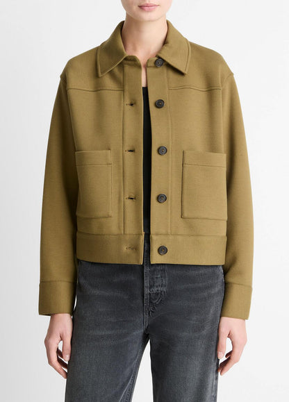 Double-Face Cropped Jacket in Jackets