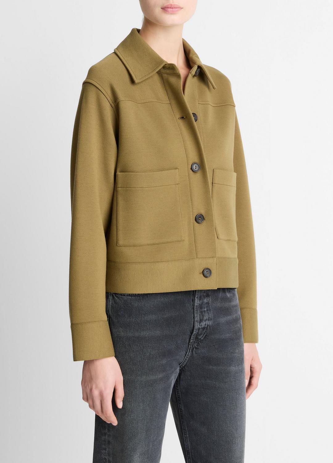Double-Face Cropped Jacket in Jackets