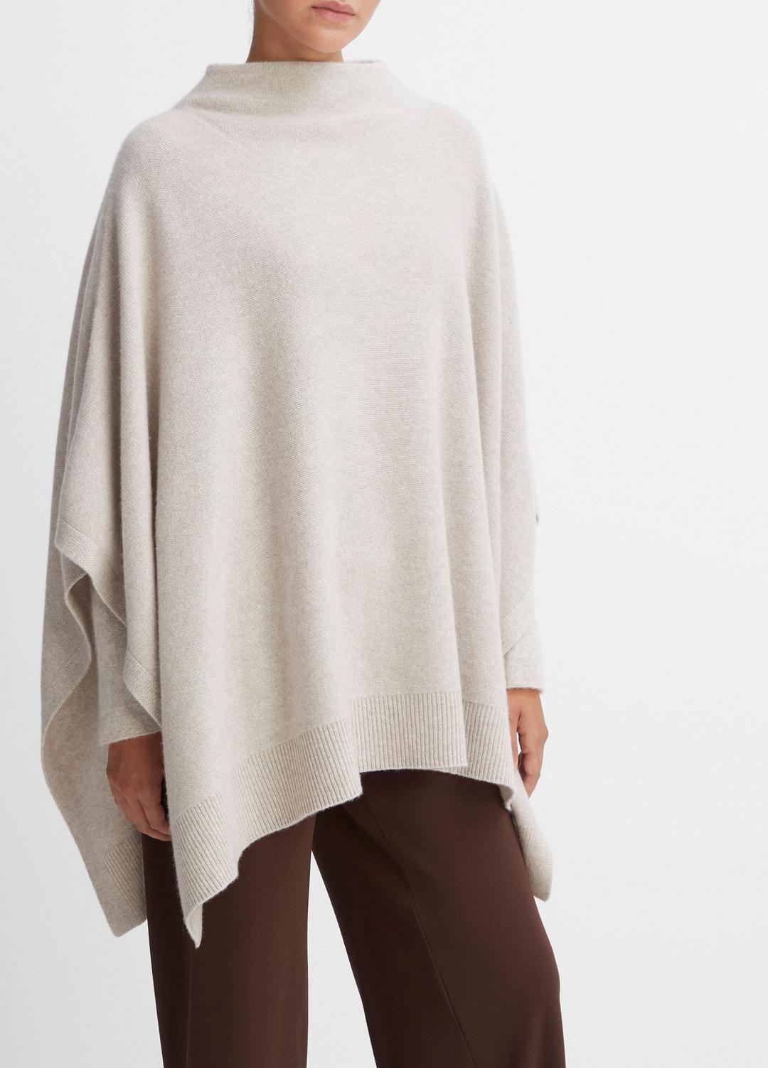 Merino Wool-Cashmere Funnel-Neck Poncho in Accessories