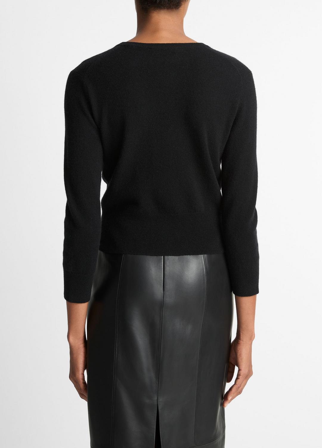 Metal-Button Wool & Cashmere-Blend Cardigan in Cardigans