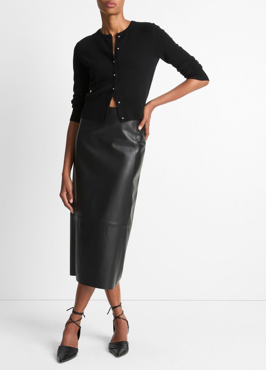Metal-Button Wool & Cashmere-Blend Cardigan in Cardigans
