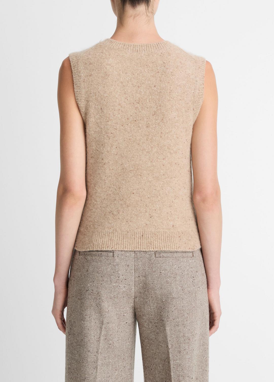 Donegal Plush Cashmere Sweater Vest in V-Neck