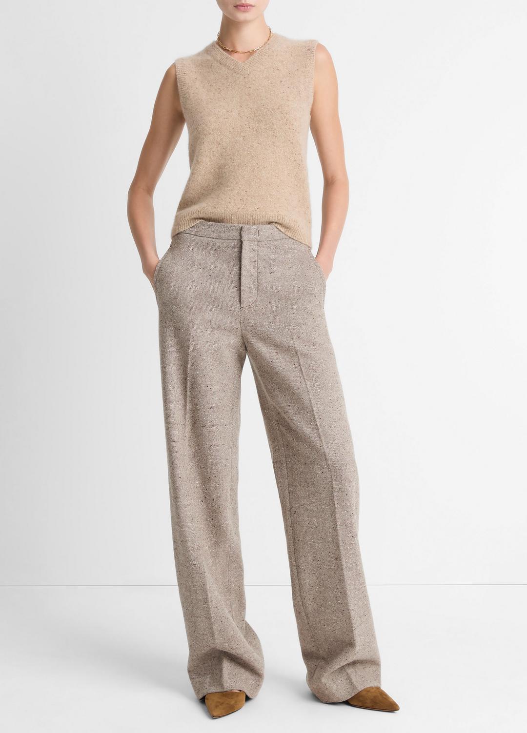 Donegal Plush Cashmere Sweater Vest in V-Neck