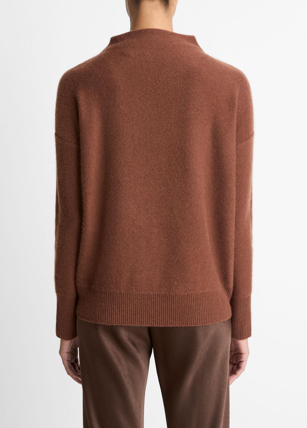 Plush Cashmere Funnel-Neck Sweater in Turtleneck