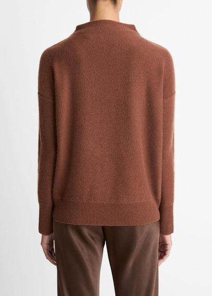 Plush Cashmere Funnel-Neck Sweater in Turtleneck