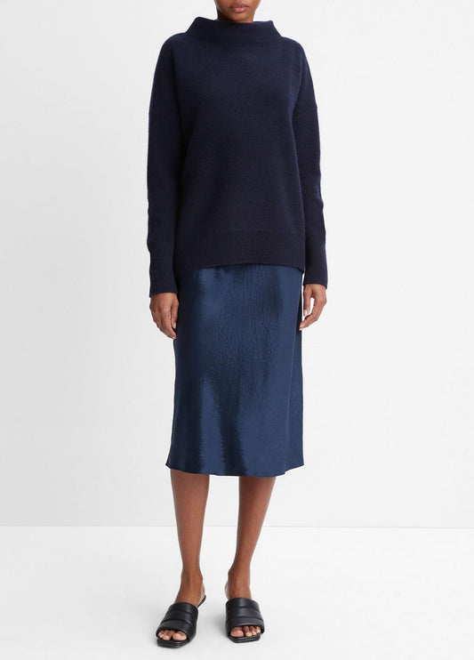 Plush Cashmere Funnel-Neck Sweater in Turtleneck