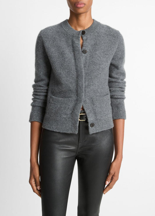 Plush Cashmere Shrunken Cardigan in Cardigans