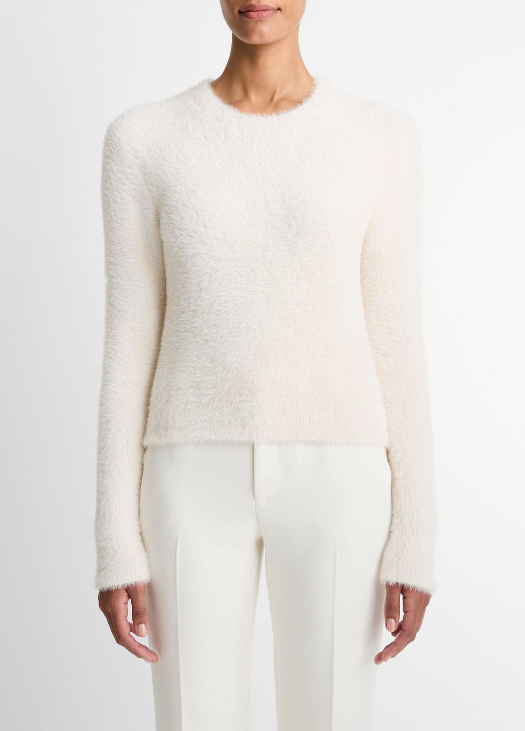 Eyelash Crew Neck Sweater in Crew Neck