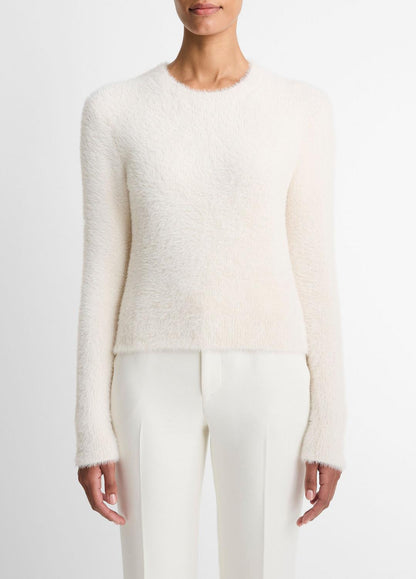 Eyelash Crew Neck Sweater in Crew Neck
