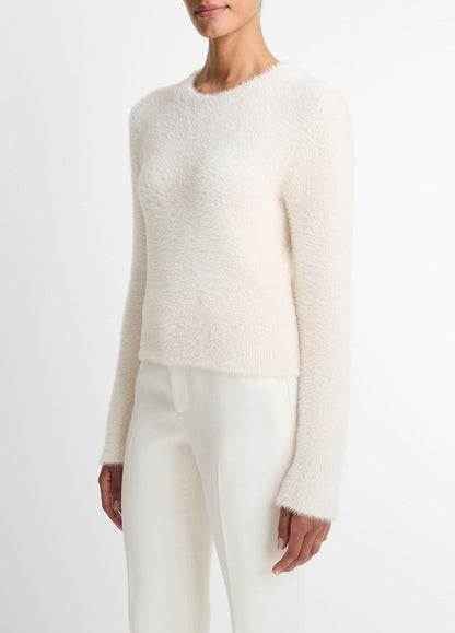 Eyelash Crew Neck Sweater in Crew Neck