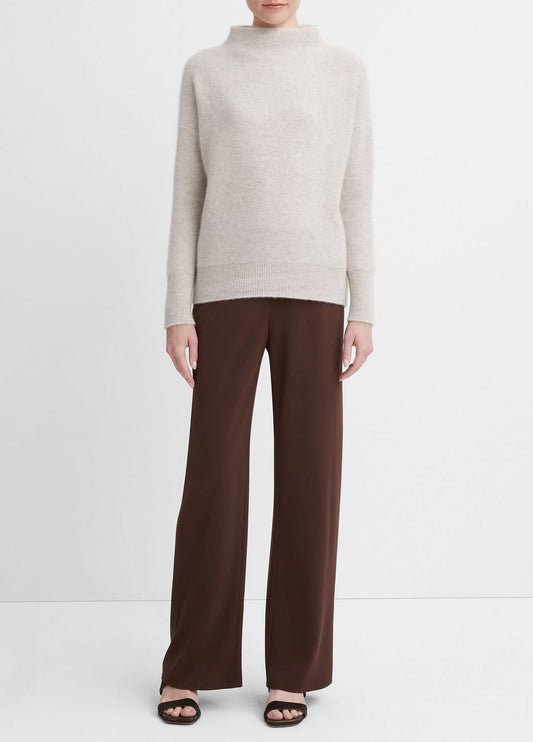 Plush Cashmere Funnel-Neck Sweater in Turtleneck