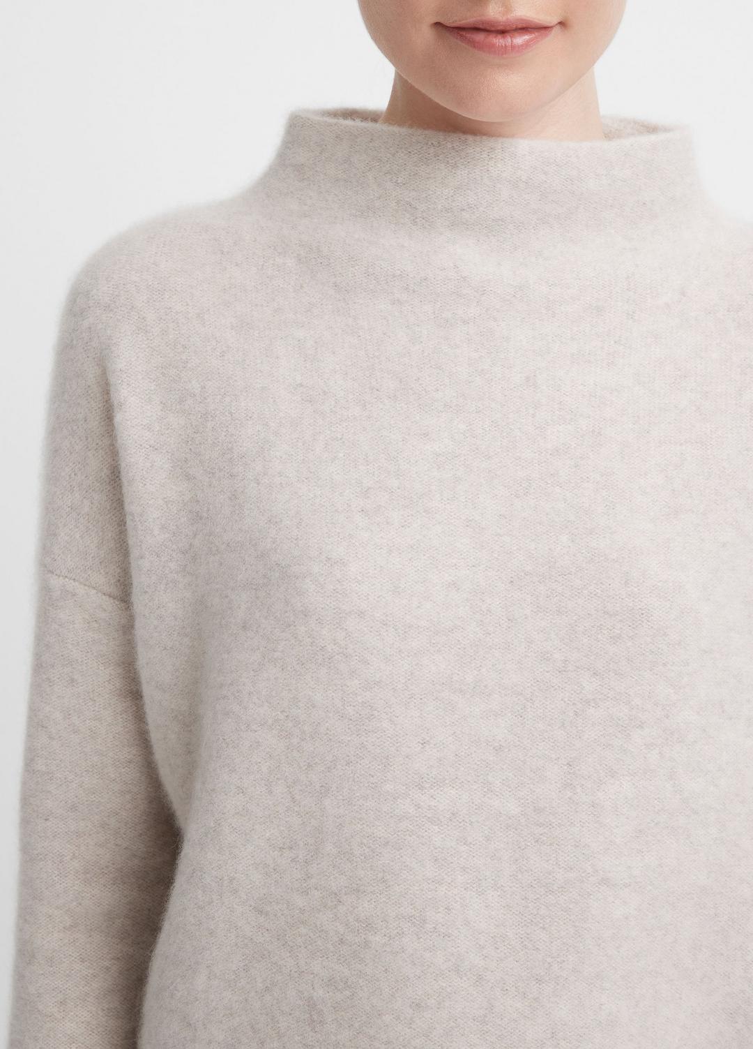 Plush Cashmere Funnel-Neck Sweater in Turtleneck