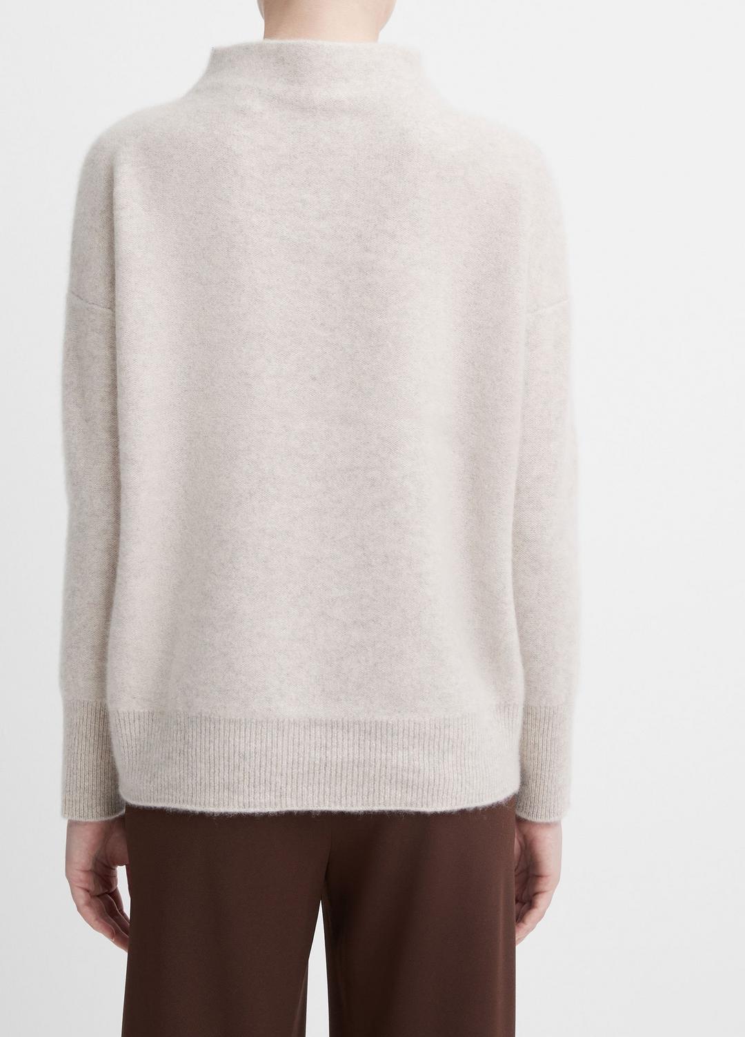 Plush Cashmere Funnel-Neck Sweater in Turtleneck