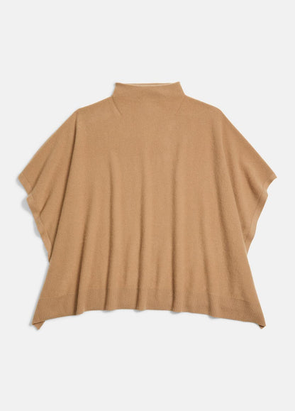 Merino Wool-Cashmere Funnel-Neck Poncho in Accessories