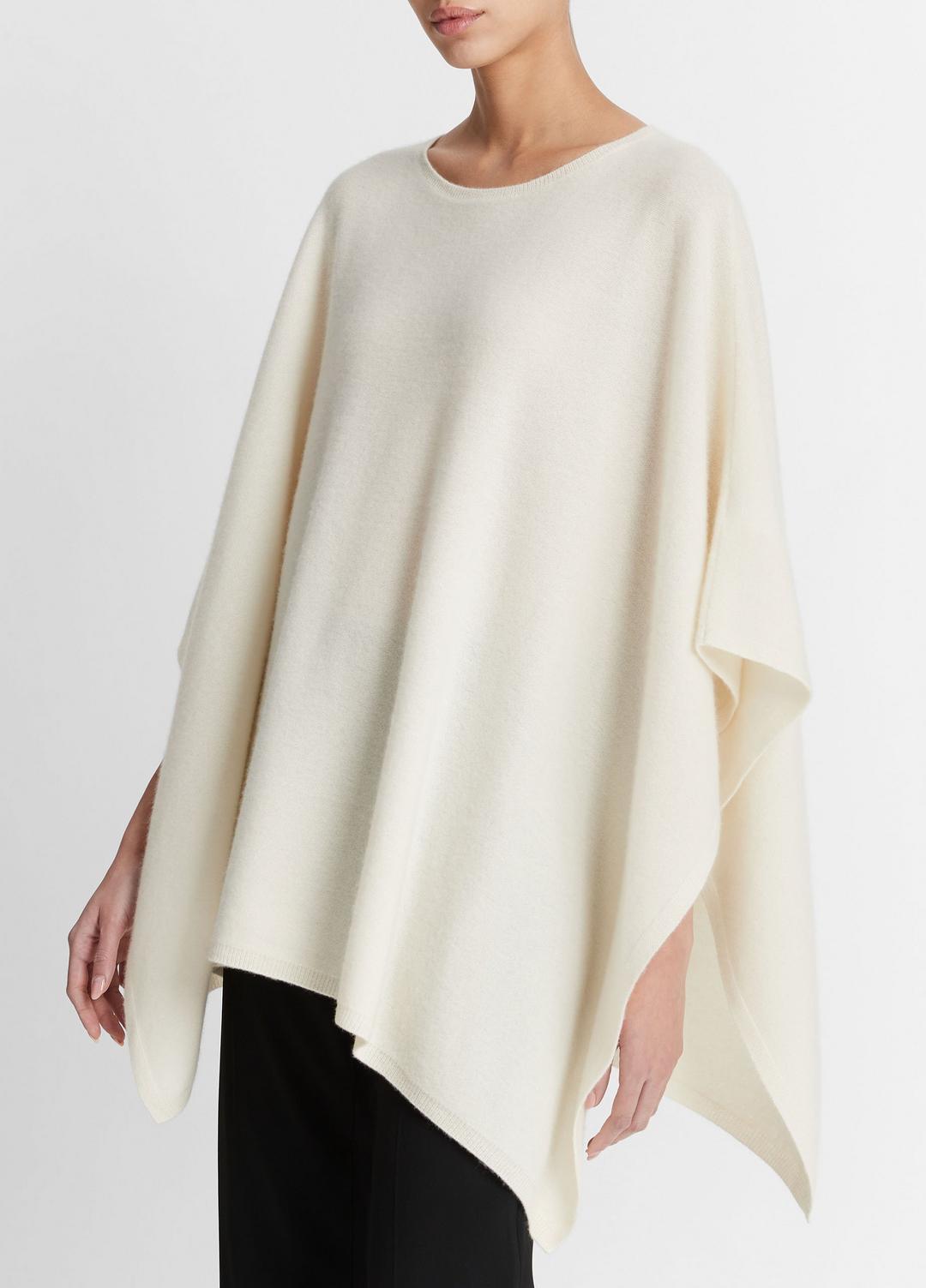 Reverse-Jersey Cashmere Boat-Neck Poncho in Sweaters