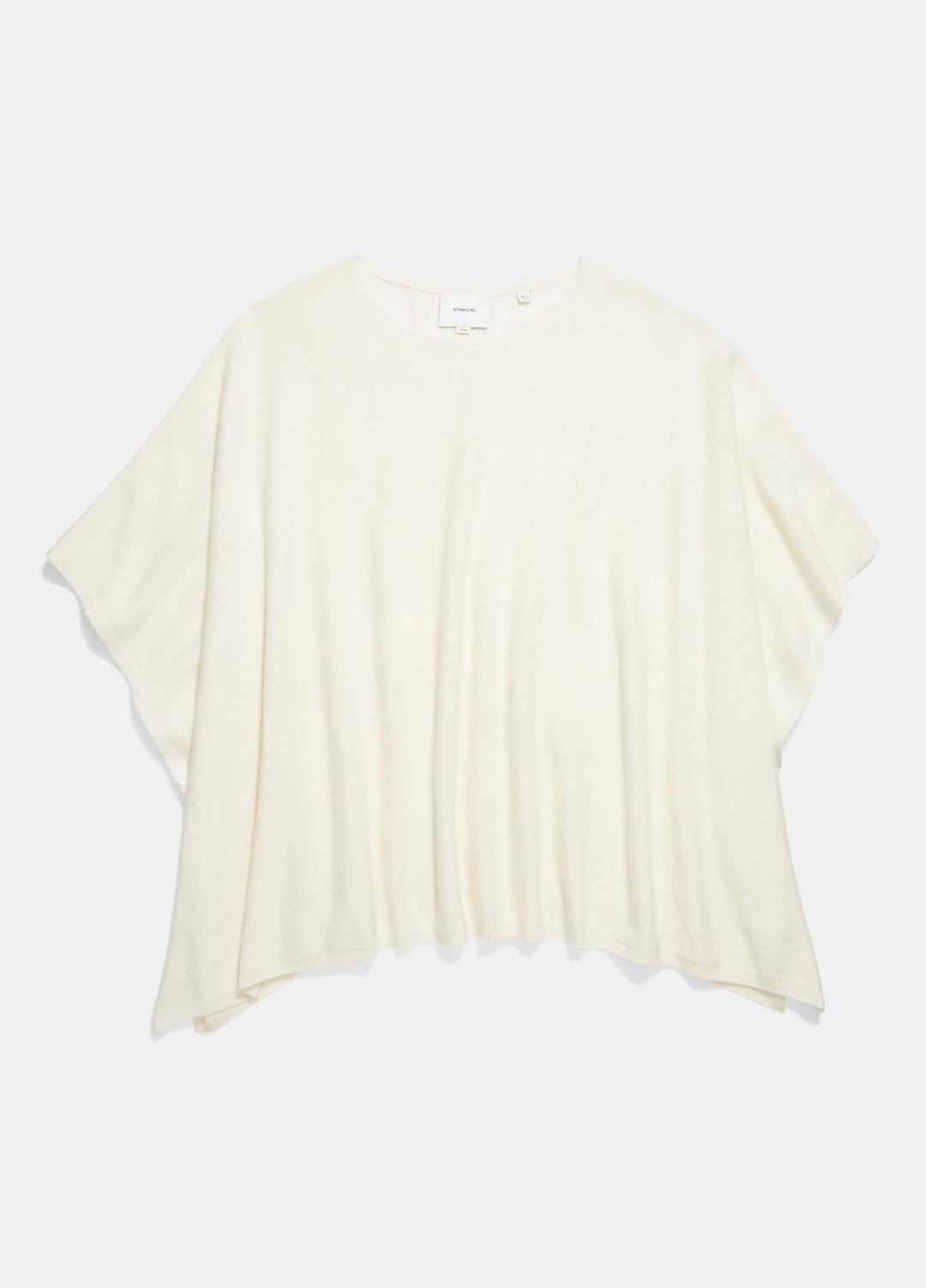 Reverse-Jersey Cashmere Boat-Neck Poncho in Sweaters