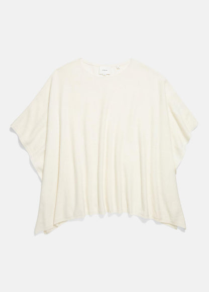 Reverse-Jersey Cashmere Boat-Neck Poncho in Sweaters