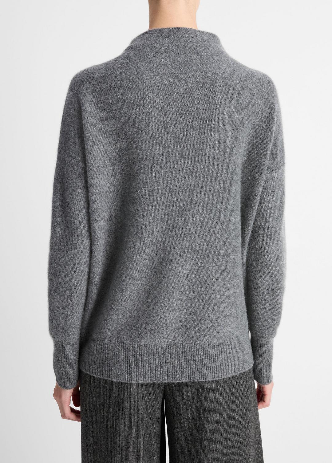 Plush Cashmere Funnel-Neck Sweater in Turtleneck