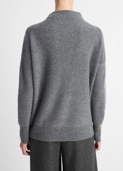 Plush Cashmere Funnel-Neck Sweater in Turtleneck