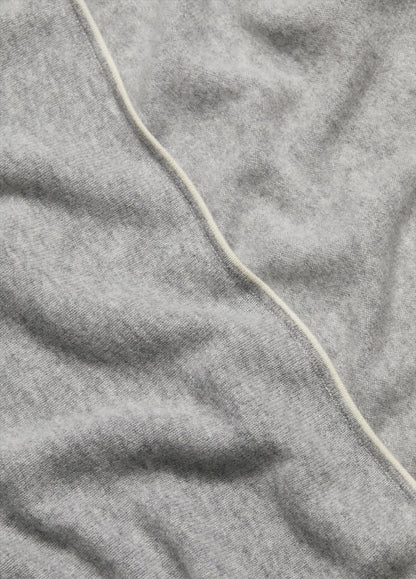 Tipped Jersey-Knit Cashmere Cape in Sweaters