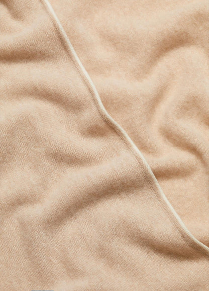 Tipped Jersey-Knit Cashmere Cape in Sweaters