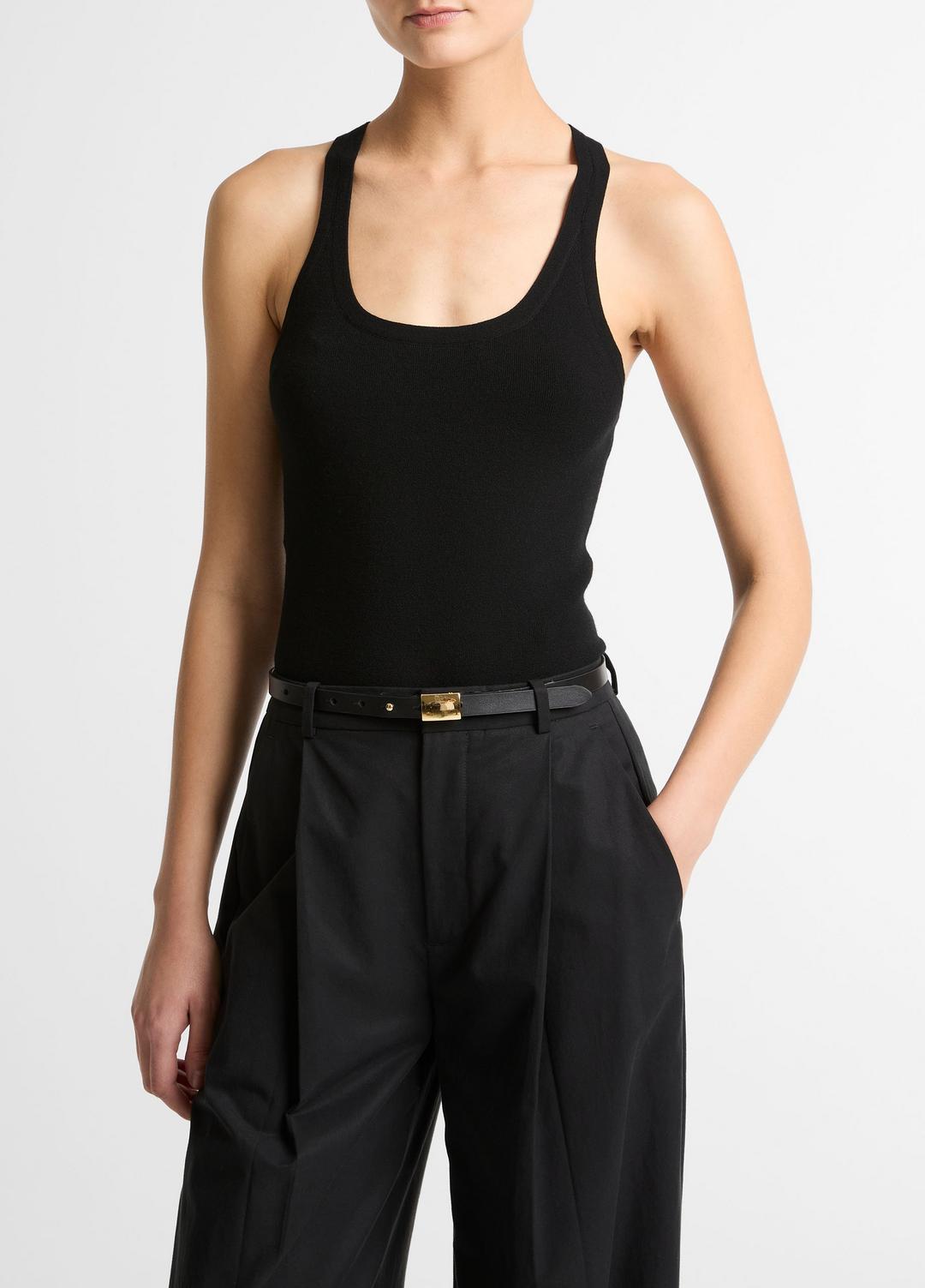 Milano-Stitch Scoop-Neck Sweater Tank in Tank Tops