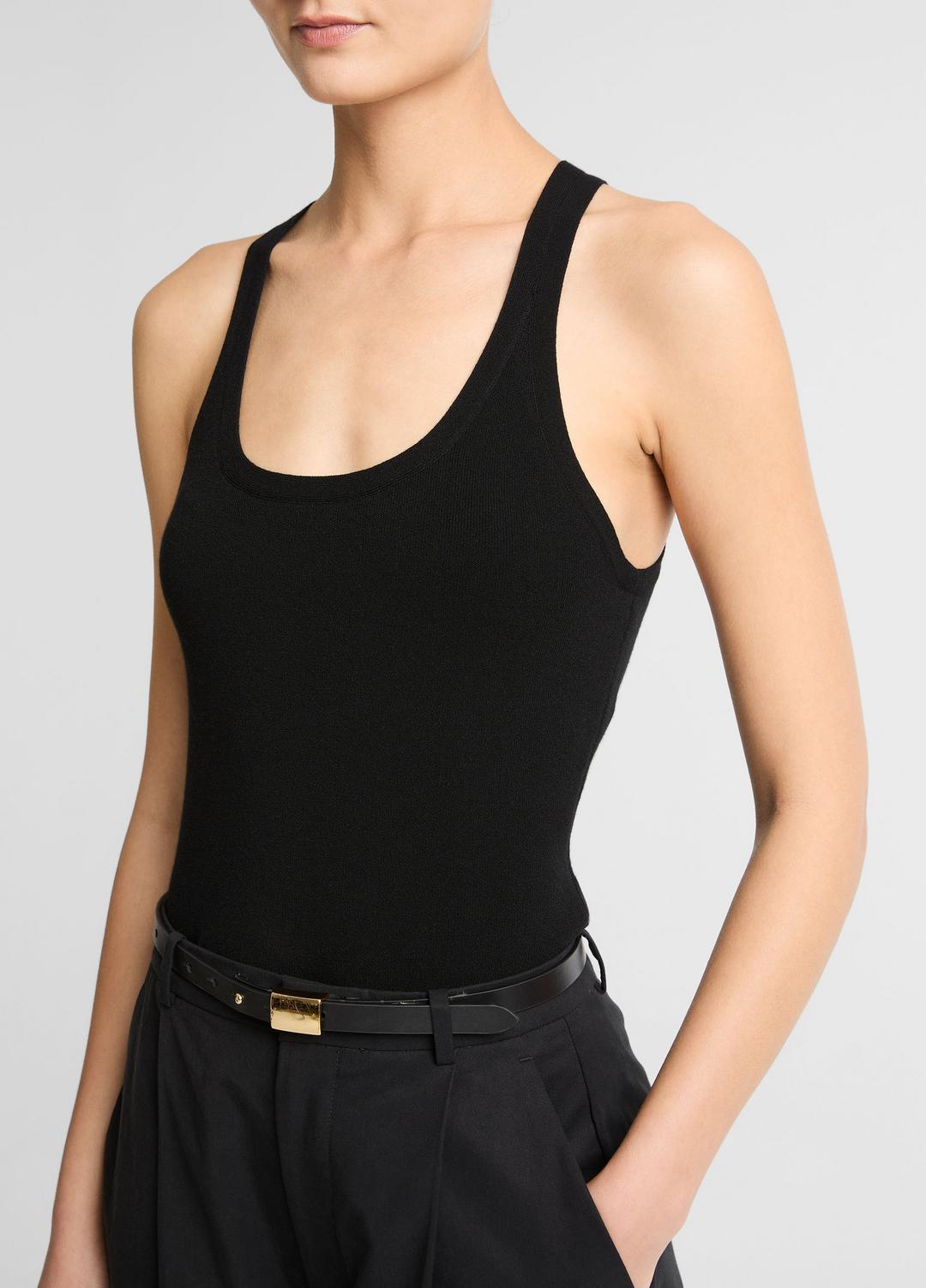 Milano-Stitch Scoop-Neck Sweater Tank in Tank Tops