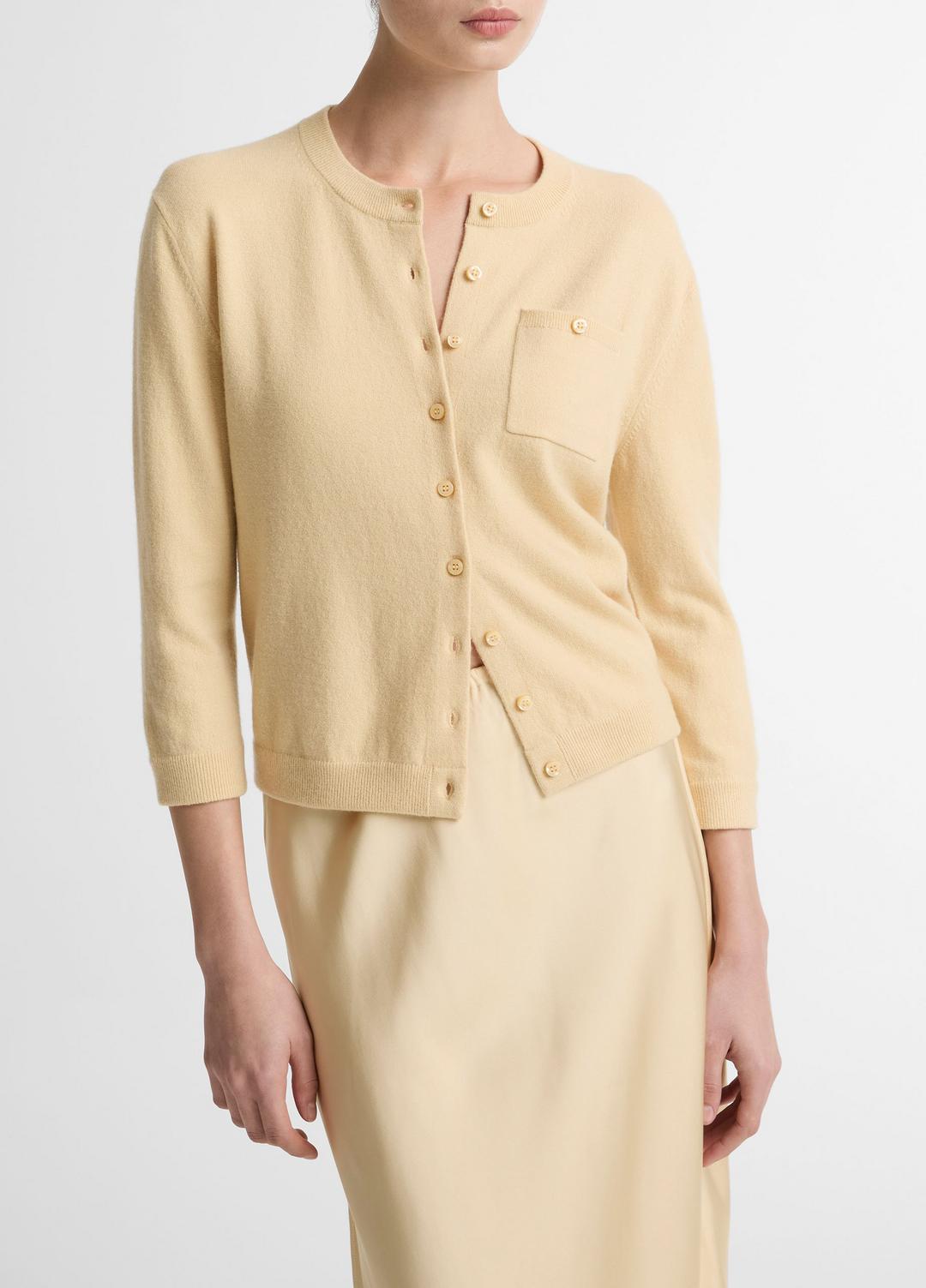 Wool & Cashmere-Blend Pocket Cardigan in Cardigans