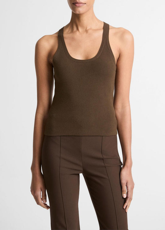Milano-Stitch Scoop-Neck Sweater Tank in Tank Tops