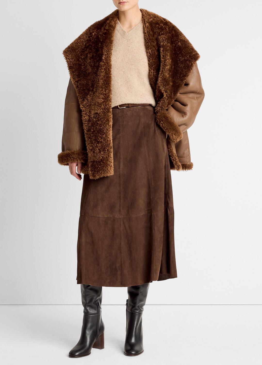 Shearling Hooded Jacket in Jackets