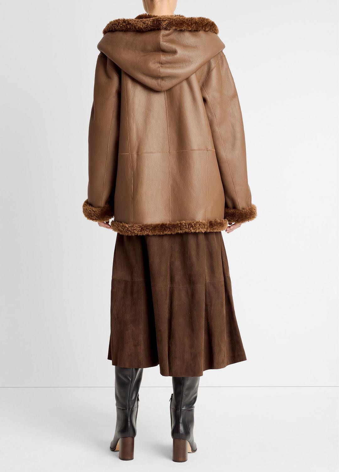 Shearling Hooded Jacket in Jackets