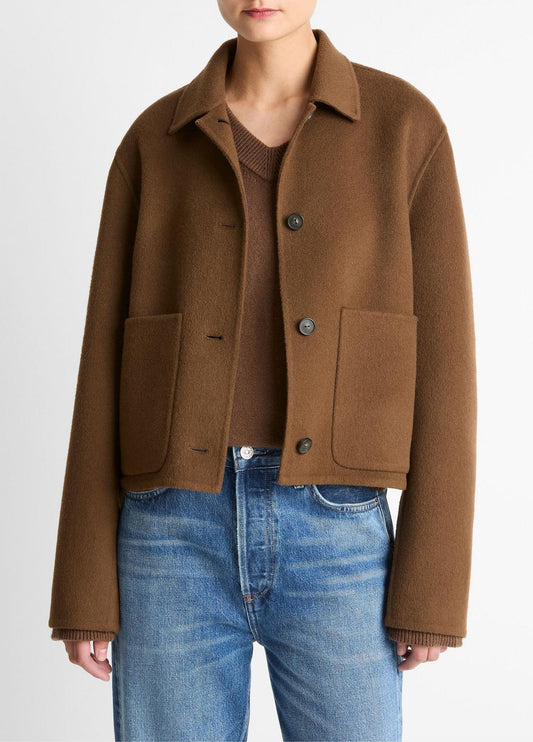 Wool & Cashmere-Blend Short Jacket in Jackets