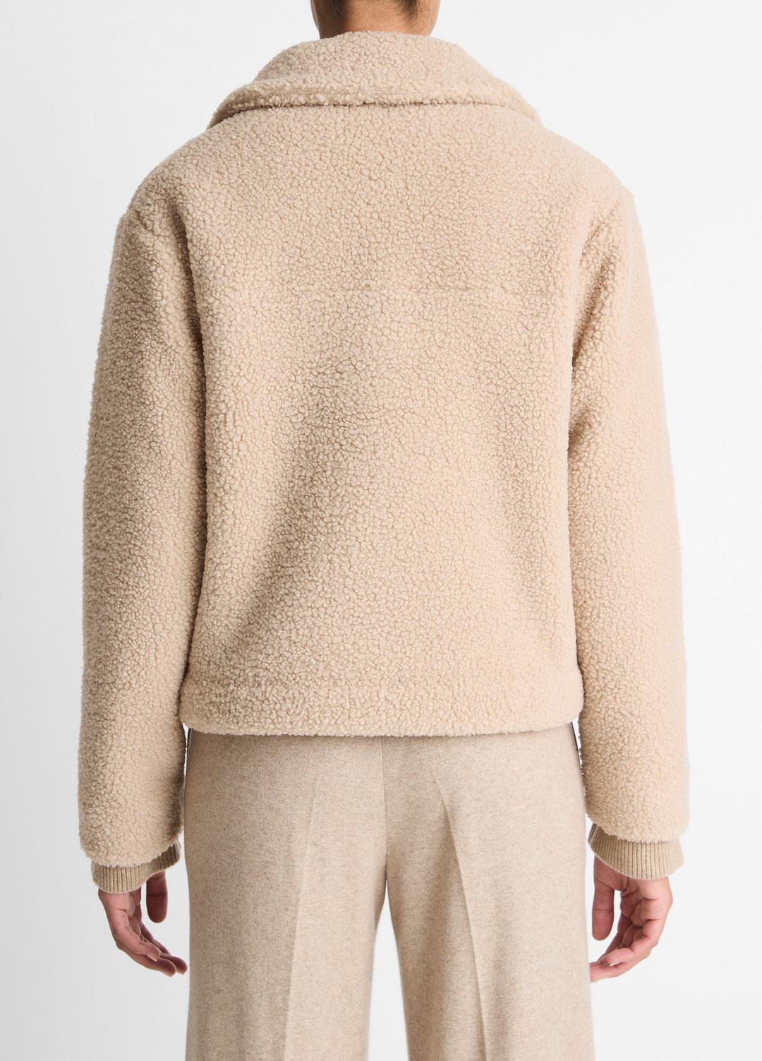 Collared Sherpa Jacket in Jackets