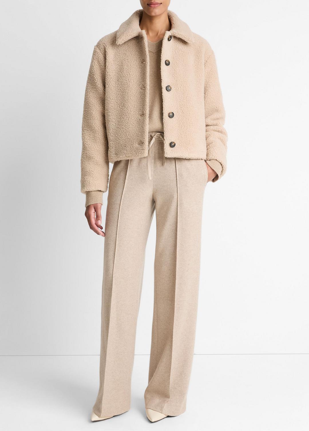 Collared Sherpa Jacket in Jackets