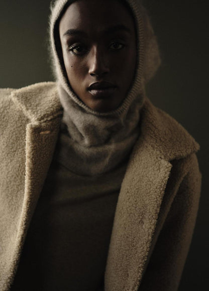 Collared Sherpa Jacket in Jackets