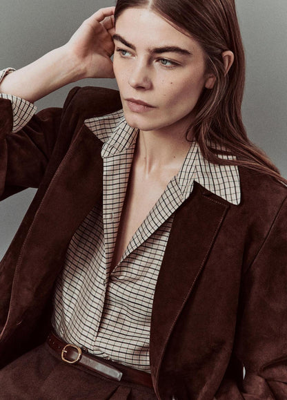 Suede Blazer in Blazers