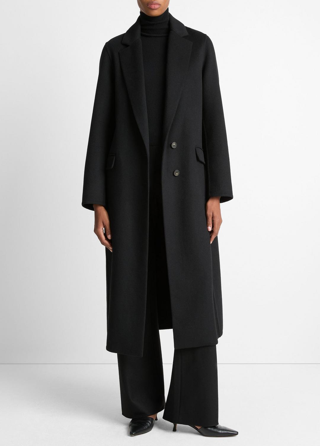 Wool-Blend Single-Breasted Coat in Coats