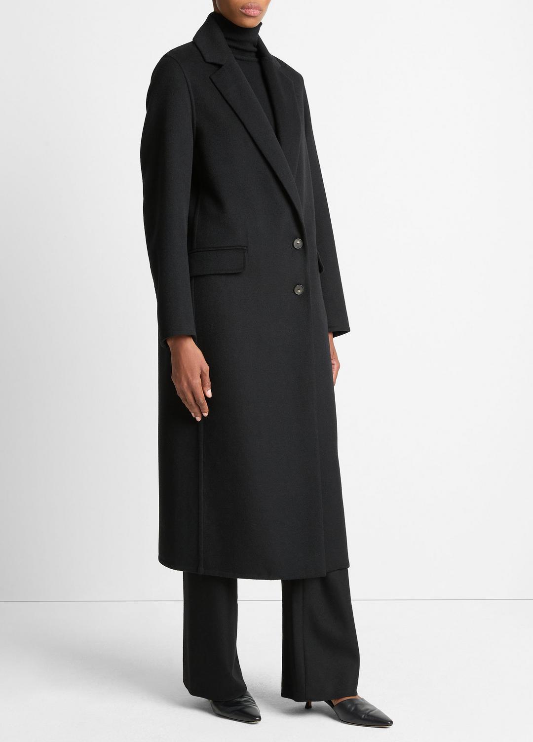 Wool-Blend Single-Breasted Coat in Coats