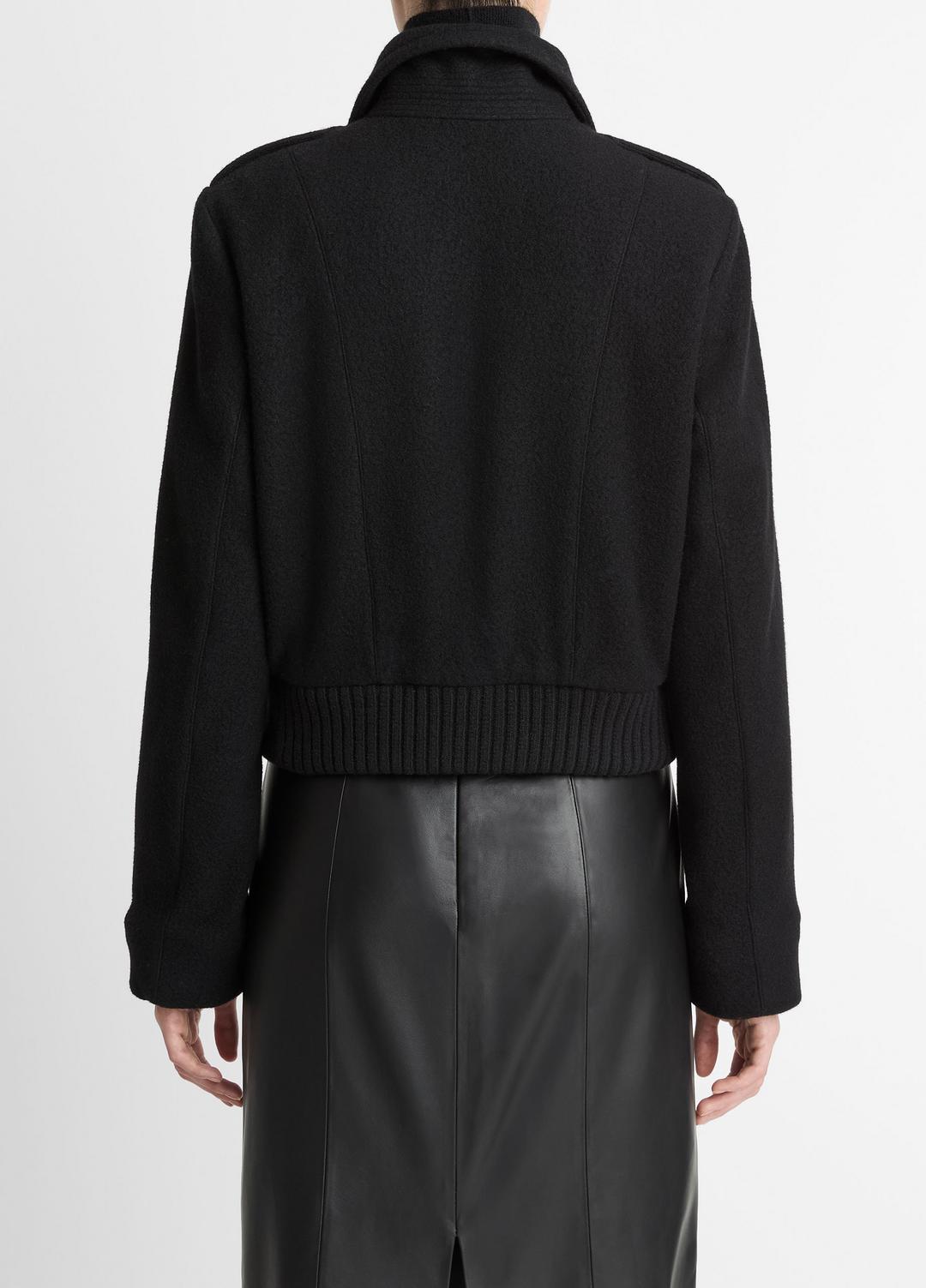 Italian Wool-Blend Cropped Jacket in Jackets