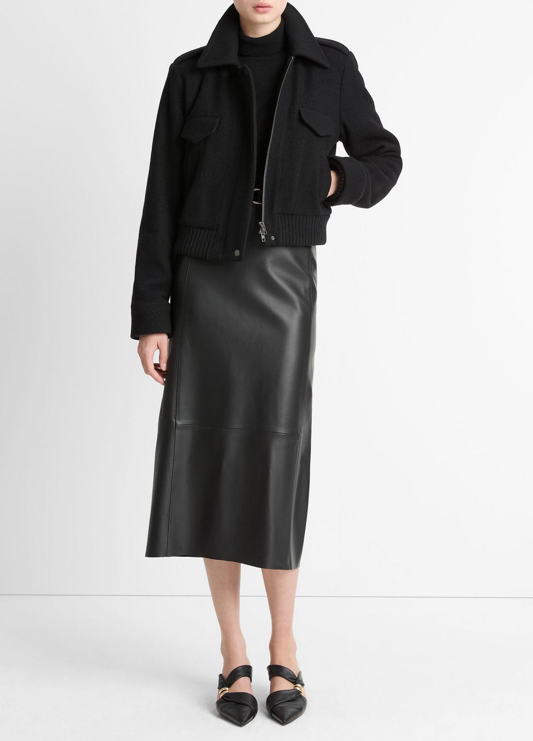 Italian Wool-Blend Cropped Jacket in Jackets