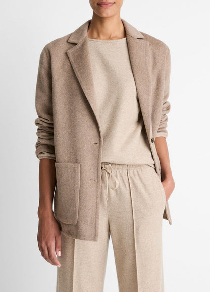 Double-Face Wool & Cashmere-Blend Blazer in Blazers