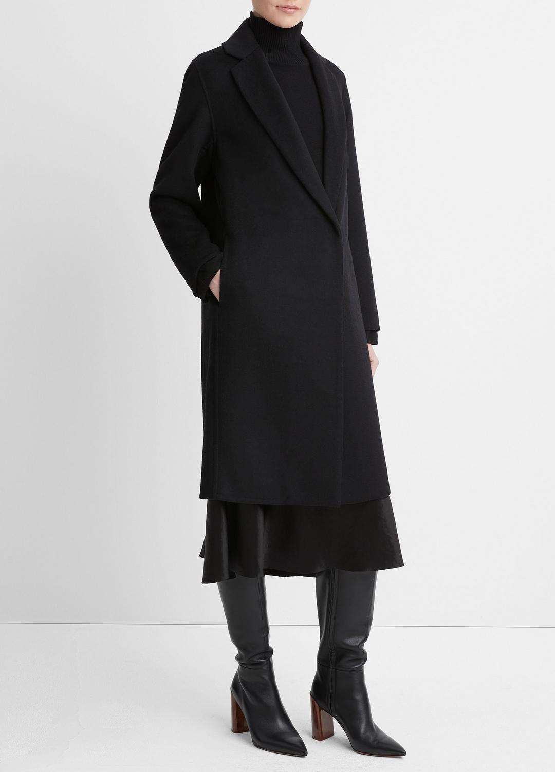Classic Wool-Blend Straight Coat in Coats