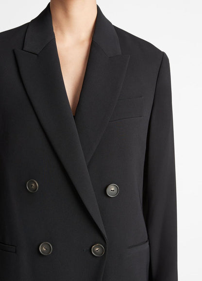Crepe Double-Breasted Blazer in Blazers