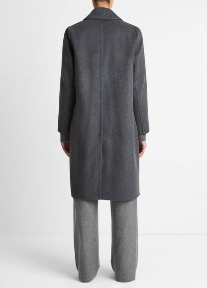 Classic Wool-Blend Straight Coat in Coats