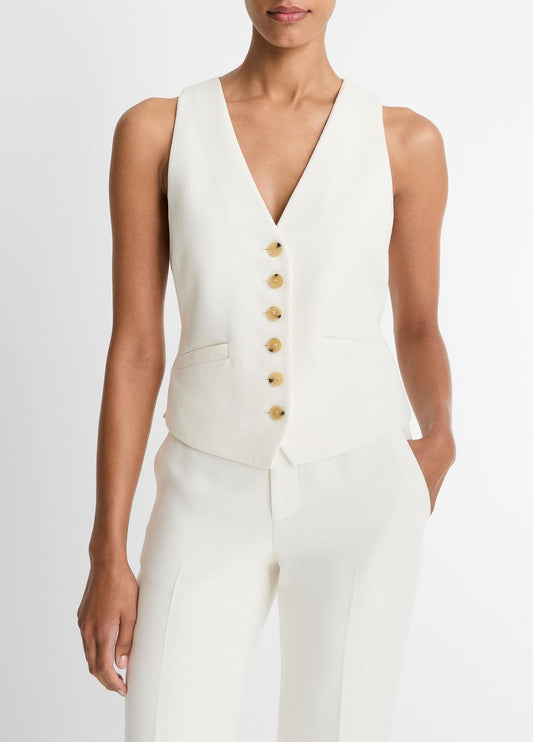 Sculptural Fitted Vest in Vests