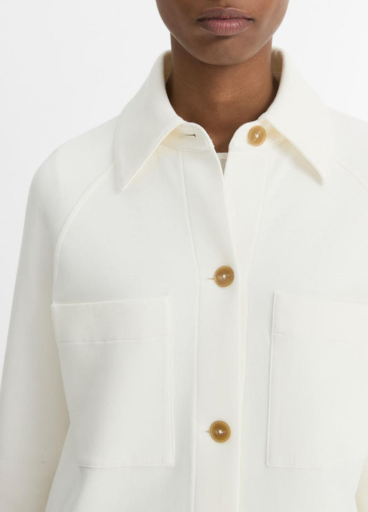 Cotton-Blend Shirt Jacket in Jackets